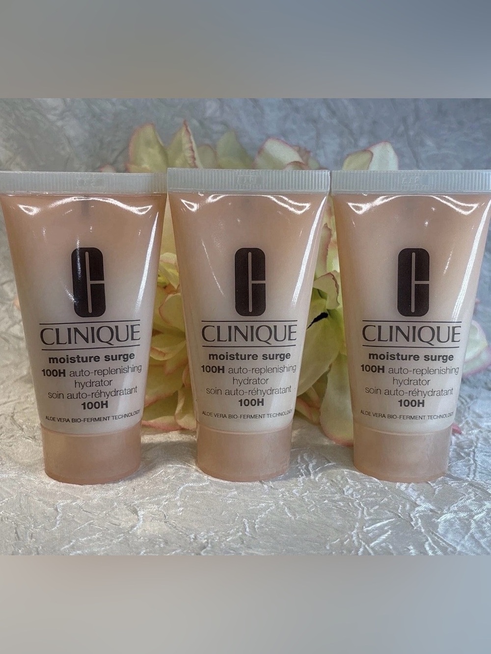 3 Clinique Moisture Surge 100H Auto Replenishing Hydrator 1 oz Ea = 3oz Tot